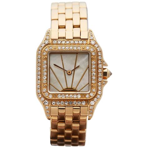 cartier mother of pearl watch